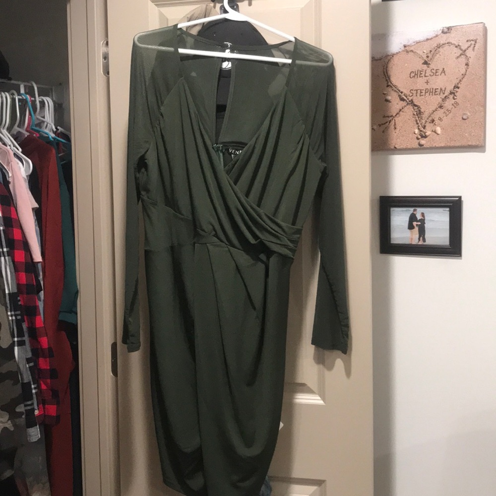Olive Green cocktail Dress